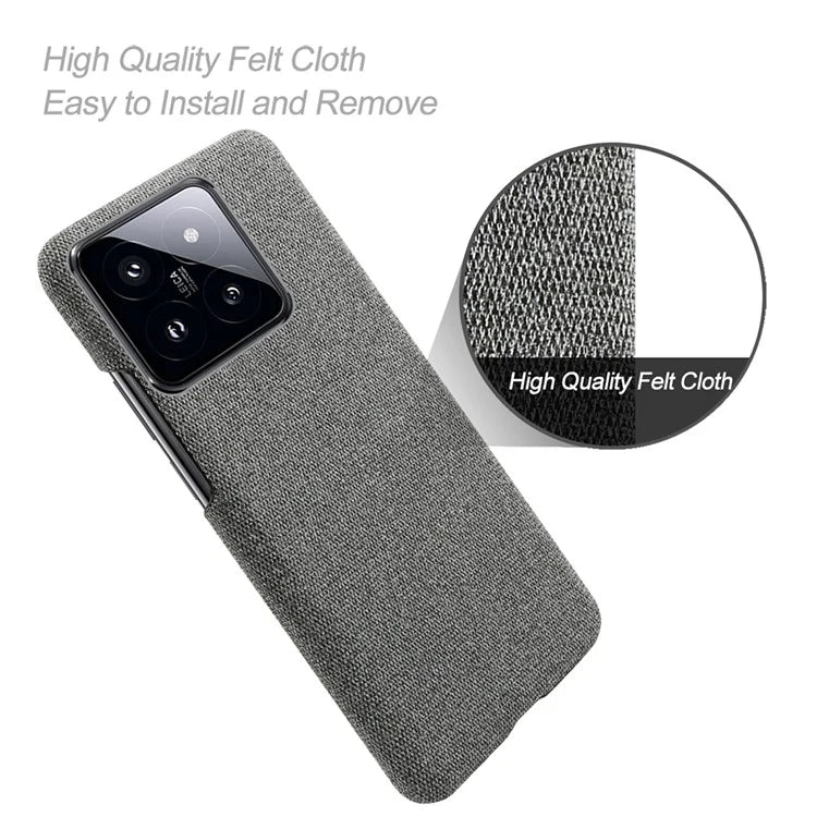 Slim Smartphone Cover for Xiaomi 14 Case Shockproof Cloth+PC Phone Shell