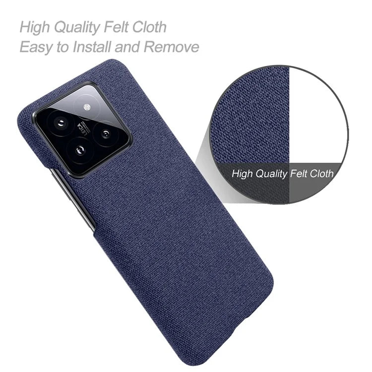 Slim Smartphone Cover for Xiaomi 14 Case Shockproof Cloth+PC Phone Shell