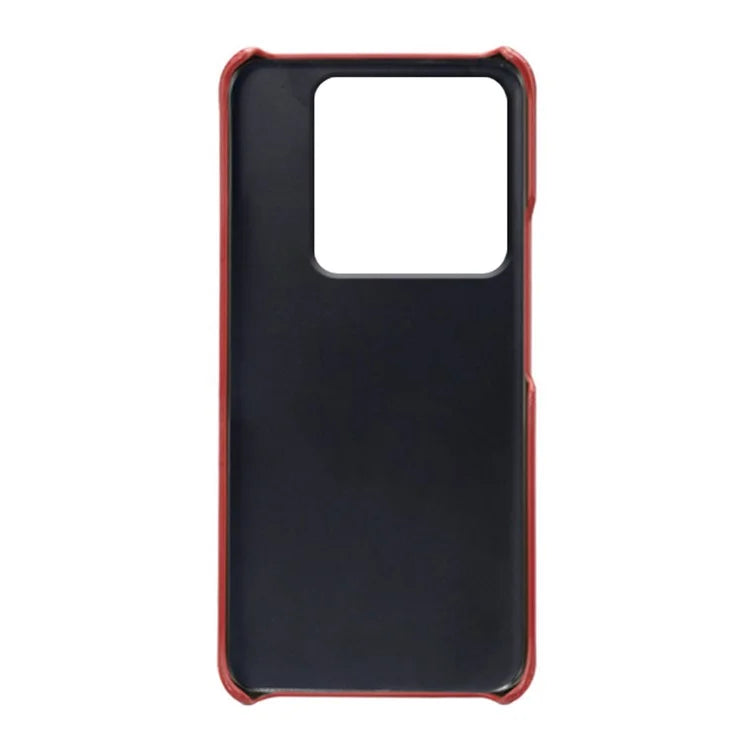 For Xiaomi 14 Case Dual Card Slots PU Leather Coated PC Protective Phone Cover