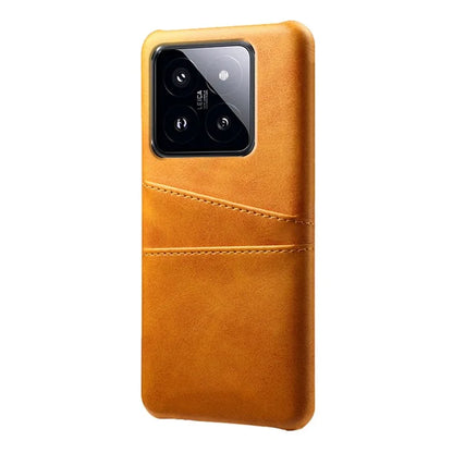 For Xiaomi 14 Pro Case Dual Card Slots PU Leather+PC Anti-drop Phone Cover
