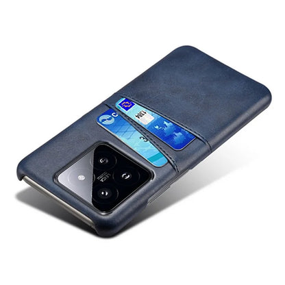 For Xiaomi 14 Pro Case Dual Card Slots PU Leather+PC Anti-drop Phone Cover