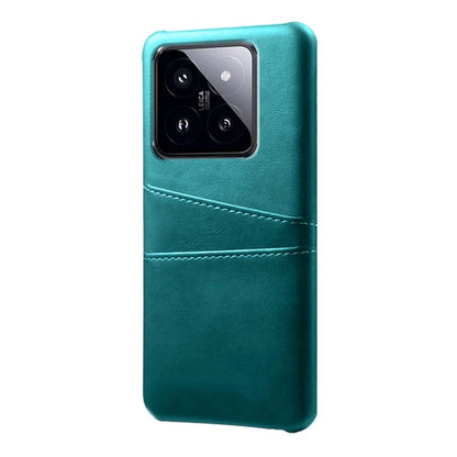 For Xiaomi 14 Pro Case Dual Card Slots PU Leather+PC Anti-drop Phone Cover