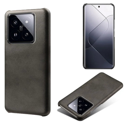 For Xiaomi 14 Case Calf Texture PU Leather + PC Phone Shockproof Cover