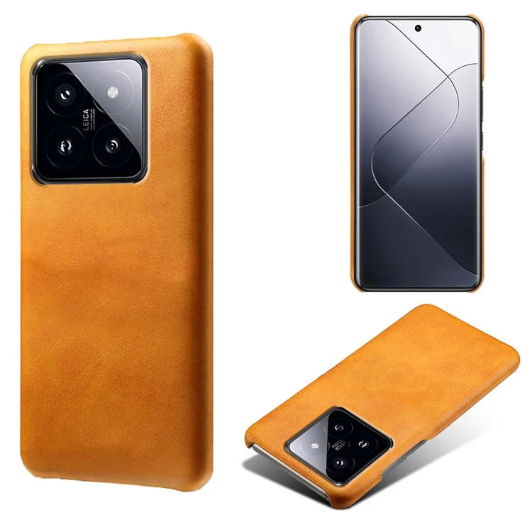 For Xiaomi 14 Case Calf Texture PU Leather + PC Phone Shockproof Cover