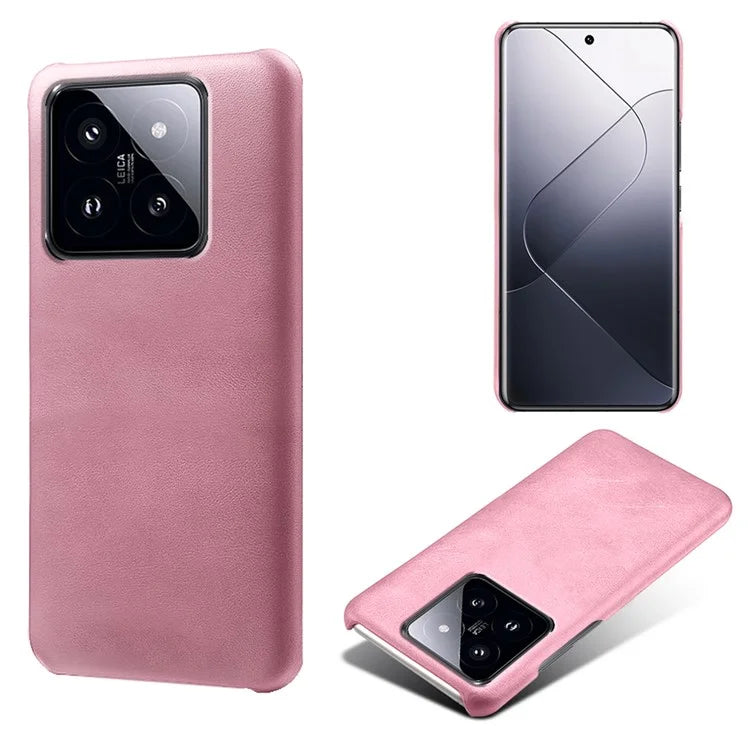 For Xiaomi 14 Case Calf Texture PU Leather + PC Phone Shockproof Cover