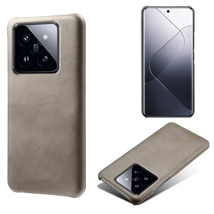 For Xiaomi 14 Case Calf Texture PU Leather + PC Phone Shockproof Cover