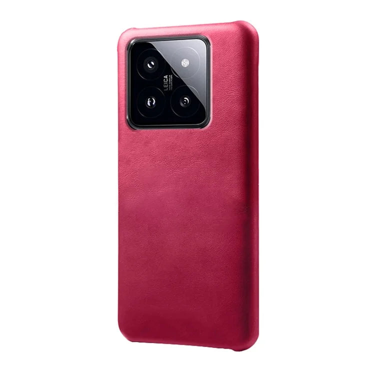 For Xiaomi 14 Case Calf Texture PU Leather + PC Phone Shockproof Cover