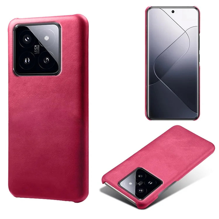 For Xiaomi 14 Pro Slim-Fit PU Leather + PC Calf Texture Case Protective Phone Cover