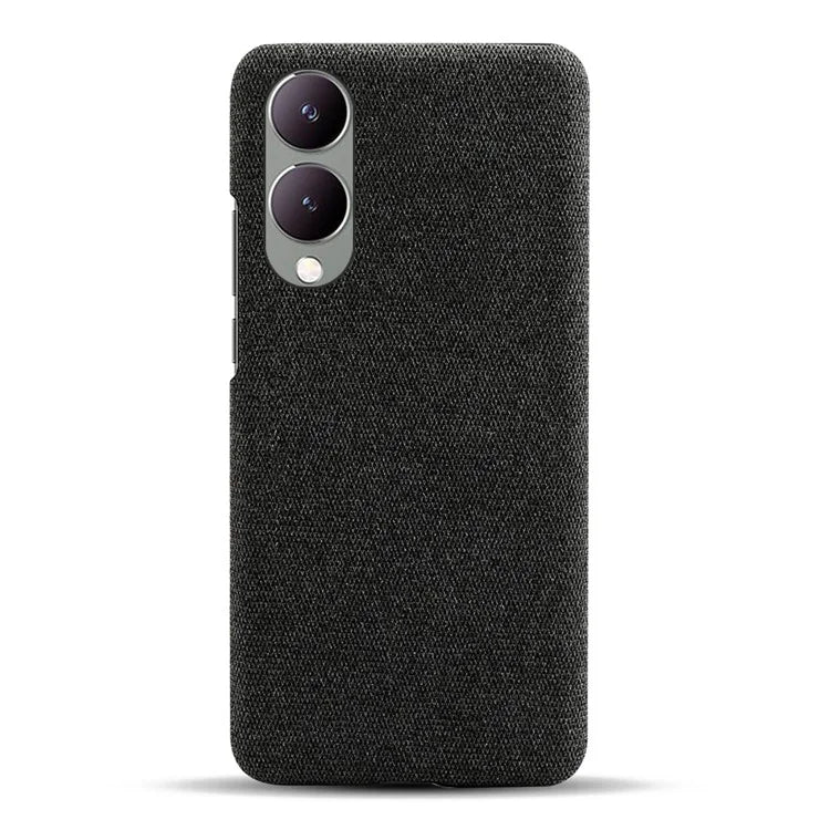 For vivo Y17s 4G / Y33t (2023) Case Scratch-resistant Solid Color Cloth+PC Smart Phone Cover
