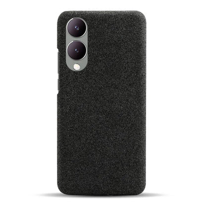 For vivo Y17s 4G / Y33t (2023) Case Scratch-resistant Solid Color Cloth+PC Smart Phone Cover