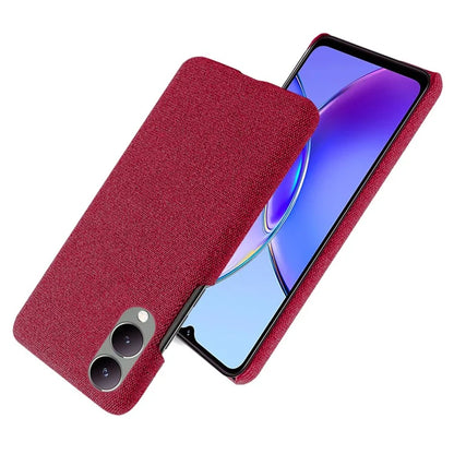 For vivo Y17s 4G / Y33t (2023) Case Scratch-resistant Solid Color Cloth+PC Smart Phone Cover