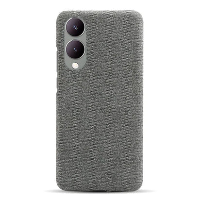 For vivo Y17s 4G / Y33t (2023) Case Scratch-resistant Solid Color Cloth+PC Smart Phone Cover