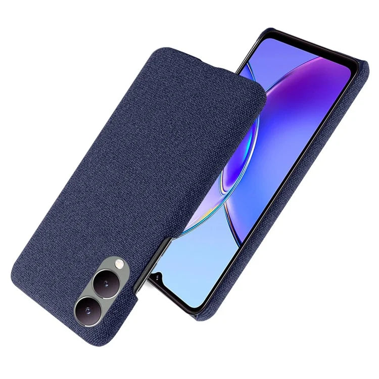 For vivo Y17s 4G / Y33t (2023) Case Scratch-resistant Solid Color Cloth+PC Smart Phone Cover
