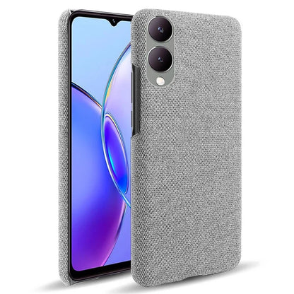 For vivo Y17s 4G / Y33t (2023) Case Scratch-resistant Solid Color Cloth+PC Smart Phone Cover