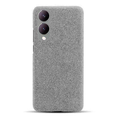 For vivo Y17s 4G / Y33t (2023) Case Scratch-resistant Solid Color Cloth+PC Smart Phone Cover