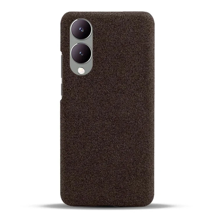 For vivo Y17s 4G / Y33t (2023) Case Scratch-resistant Solid Color Cloth+PC Smart Phone Cover