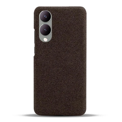 For vivo Y17s 4G / Y33t (2023) Case Scratch-resistant Solid Color Cloth+PC Smart Phone Cover