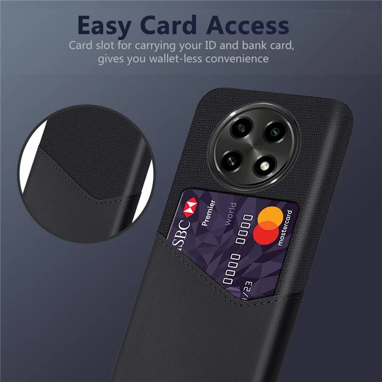 For Oppo A2 Pro 5G Phone Case Cloth+PU+PC Shockproof Cover with Card Holder