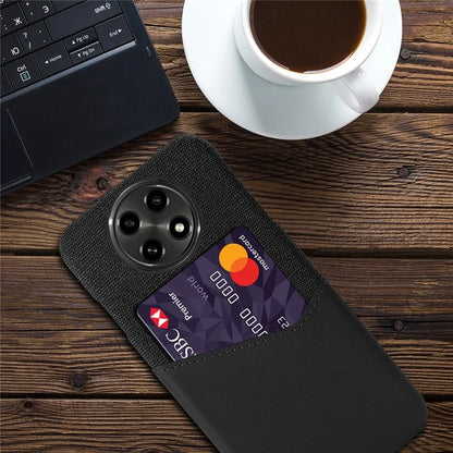 For Oppo A2 Pro 5G Phone Case Cloth+PU+PC Shockproof Cover with Card Holder