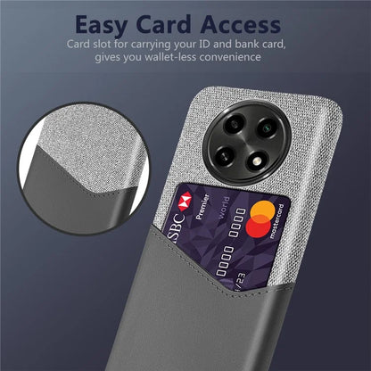 For Oppo A2 Pro 5G Phone Case Cloth+PU+PC Shockproof Cover with Card Holder