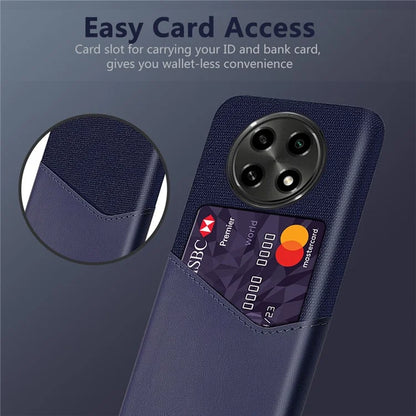 For Oppo A2 Pro 5G Phone Case Cloth+PU+PC Shockproof Cover with Card Holder