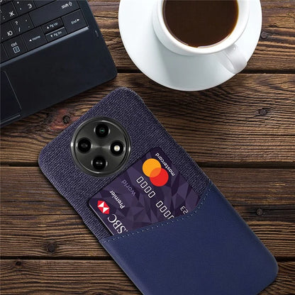 For Oppo A2 Pro 5G Phone Case Cloth+PU+PC Shockproof Cover with Card Holder
