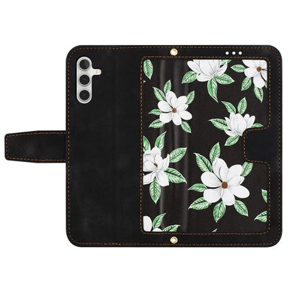 For Samsung Galaxy S24+ Case Flower Pattern Leather Cover with Card Holder