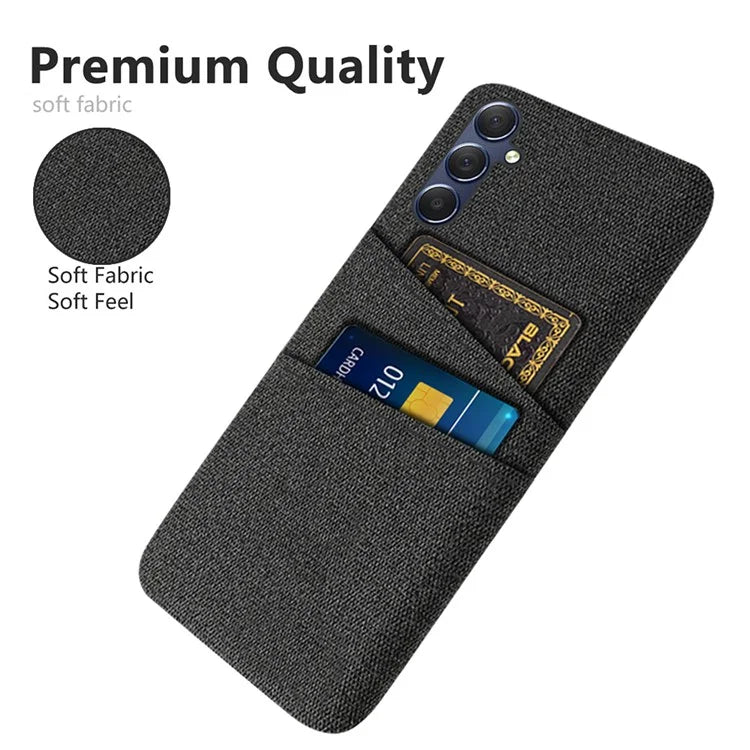 For Samsung Galaxy A05s 4G Phone Case Anti-drop PC+Cloth Cover with Card Holder