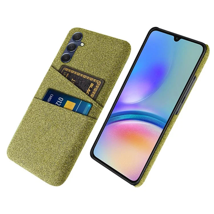 For Samsung Galaxy A05s 4G Phone Case Anti-drop PC+Cloth Cover with Card Holder