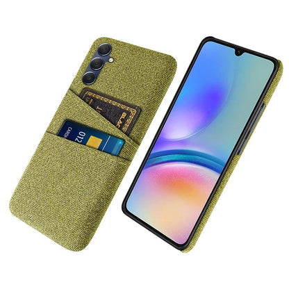 For Samsung Galaxy A05s 4G Phone Case Anti-drop PC+Cloth Cover with Card Holder