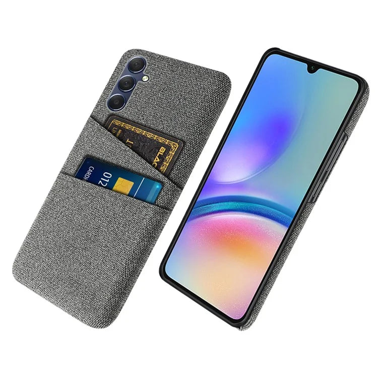 For Samsung Galaxy A05s 4G Phone Case Anti-drop PC+Cloth Cover with Card Holder