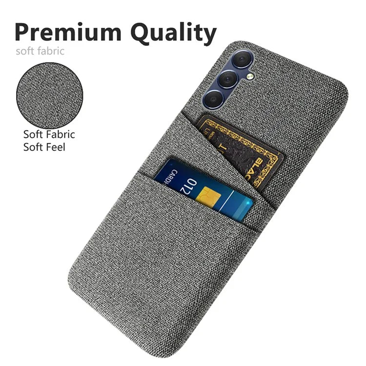 For Samsung Galaxy A05s 4G Phone Case Anti-drop PC+Cloth Cover with Card Holder