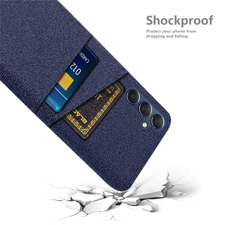 For Samsung Galaxy A05s 4G Phone Case Anti-drop PC+Cloth Cover with Card Holder