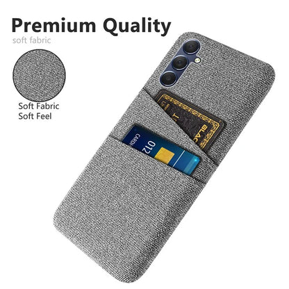 For Samsung Galaxy A05s 4G Phone Case Anti-drop PC+Cloth Cover with Card Holder