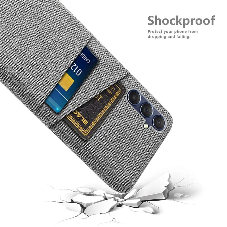 For Samsung Galaxy A05s 4G Phone Case Anti-drop PC+Cloth Cover with Card Holder