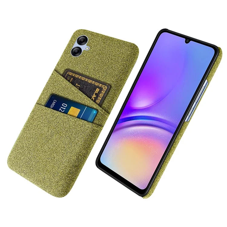 For Samsung Galaxy A05 4G Case Scratch-resistant PC+Cloth Card Slots Phone Protective Shell