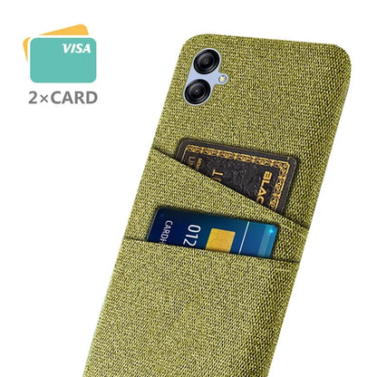 For Samsung Galaxy A05 4G Case Scratch-resistant PC+Cloth Card Slots Phone Protective Shell