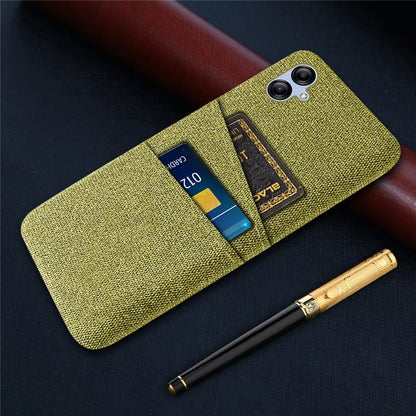 For Samsung Galaxy A05 4G Case Scratch-resistant PC+Cloth Card Slots Phone Protective Shell