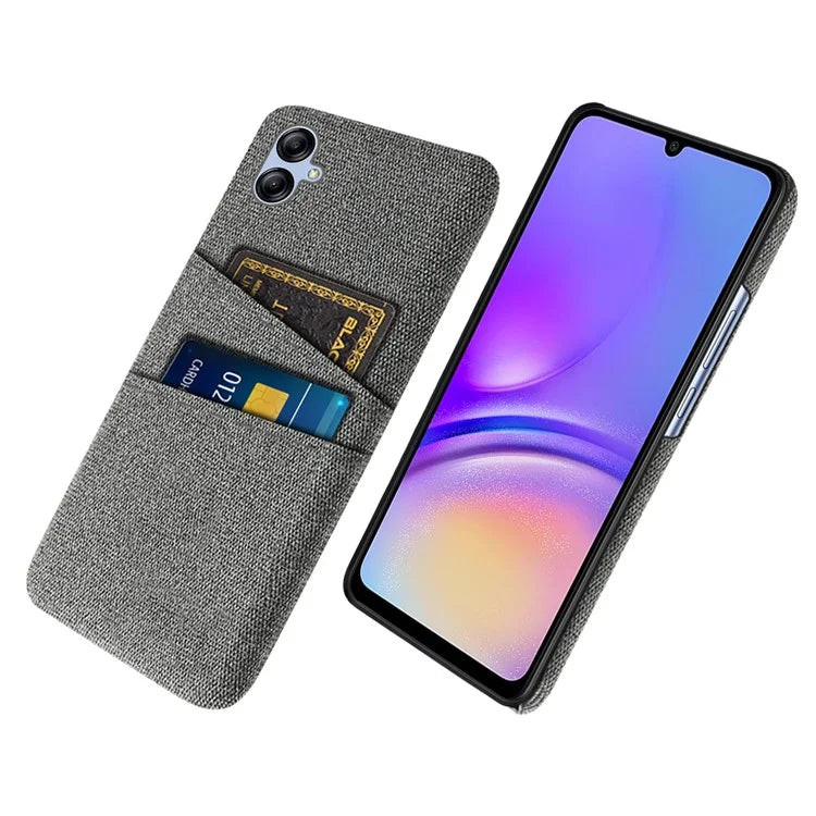 For Samsung Galaxy A05 4G Case Scratch-resistant PC+Cloth Card Slots Phone Protective Shell