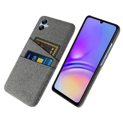 For Samsung Galaxy A05 4G Case Scratch-resistant PC+Cloth Card Slots Phone Protective Shell
