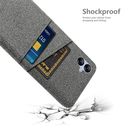 For Samsung Galaxy A05 4G Case Scratch-resistant PC+Cloth Card Slots Phone Protective Shell
