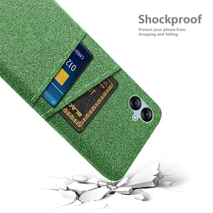 For Samsung Galaxy A05 4G Case Scratch-resistant PC+Cloth Card Slots Phone Protective Shell