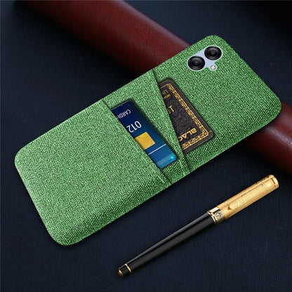 For Samsung Galaxy A05 4G Case Scratch-resistant PC+Cloth Card Slots Phone Protective Shell