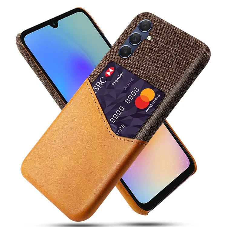 For Samsung Galaxy A05s 4G Case Cloth+PU+PC Card Holder Mobile Phone Back Shell