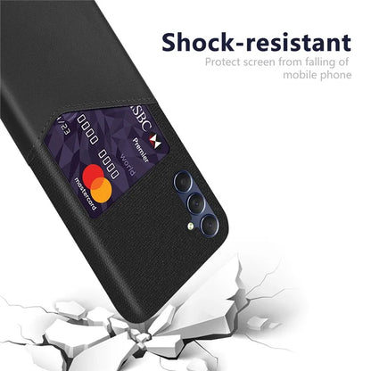 For Samsung Galaxy A05s 4G Case Cloth+PU+PC Card Holder Mobile Phone Back Shell