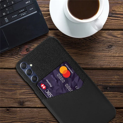 For Samsung Galaxy A05s 4G Case Cloth+PU+PC Card Holder Mobile Phone Back Shell