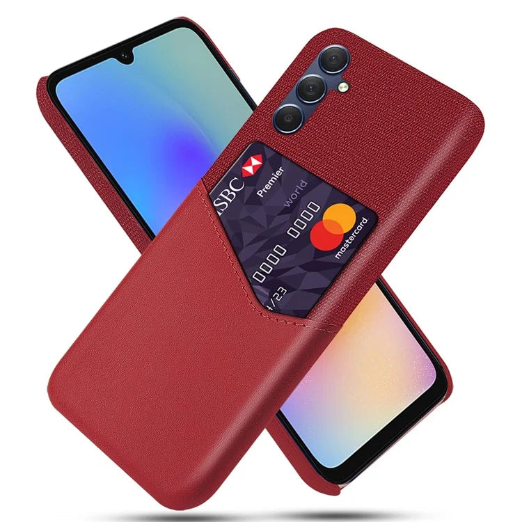 For Samsung Galaxy A05s 4G Case Cloth+PU+PC Card Holder Mobile Phone Back Shell