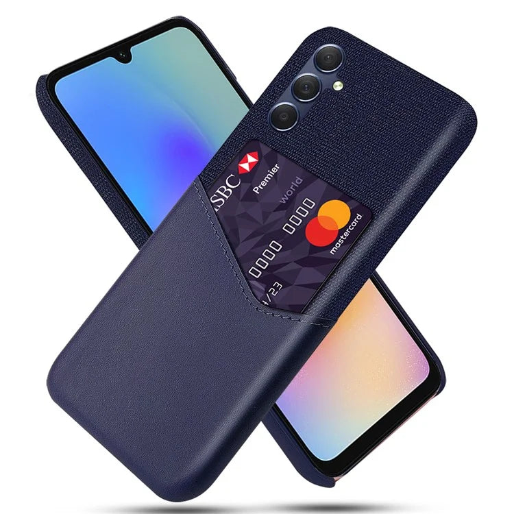 For Samsung Galaxy A05s 4G Case Cloth+PU+PC Card Holder Mobile Phone Back Shell