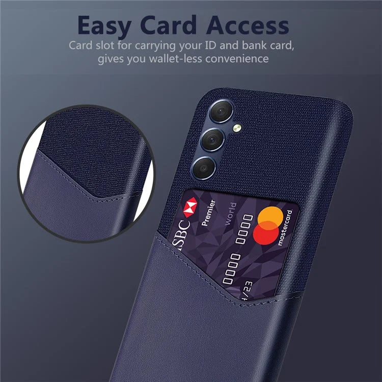 For Samsung Galaxy A05s 4G Case Cloth+PU+PC Card Holder Mobile Phone Back Shell