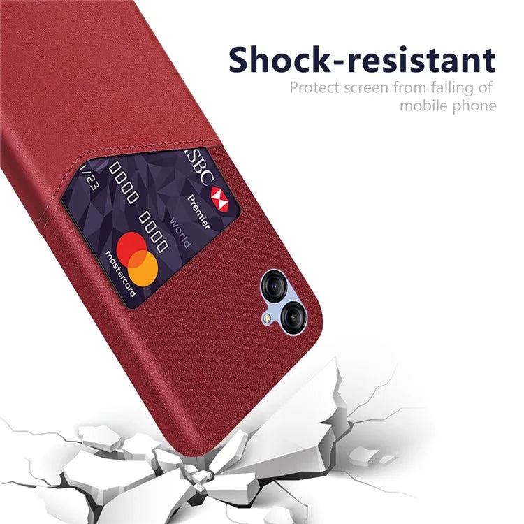 For Samsung Galaxy A05 4G Case Slim-Fit Cloth+PU+PC Phone Protector with Card Slot